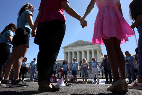 Anti-abortion protestors pray outside of the Supreme Court in Washington, U.S., June 6, 2022. 