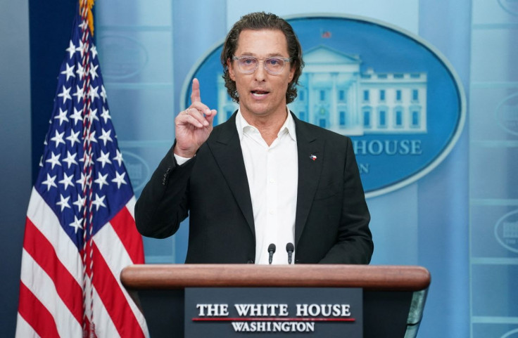 Actor Matthew McConaughey, a native of Uvalde, Texas as well as a father and a gun owner, speaks to reporters about mass shootings in the United States during a press briefing at the White House in Washington, U.S., June 7, 2022. 