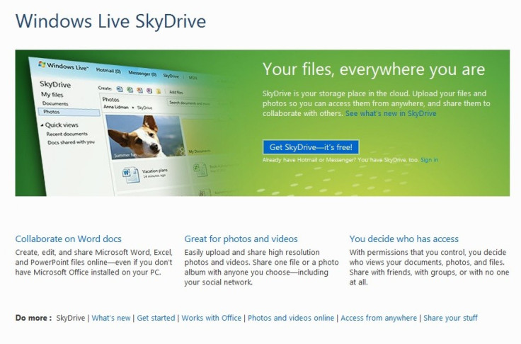 Windows Live Sky Drive