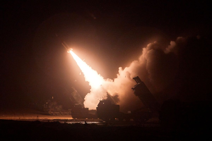 An ATACMS, a surface-to-surface missile, is fired during a joint military training between U.S. and South Korea at an unidentified location in South Korea, June 6, 2022. The Defense Ministry/Yonhap via REUTERS  