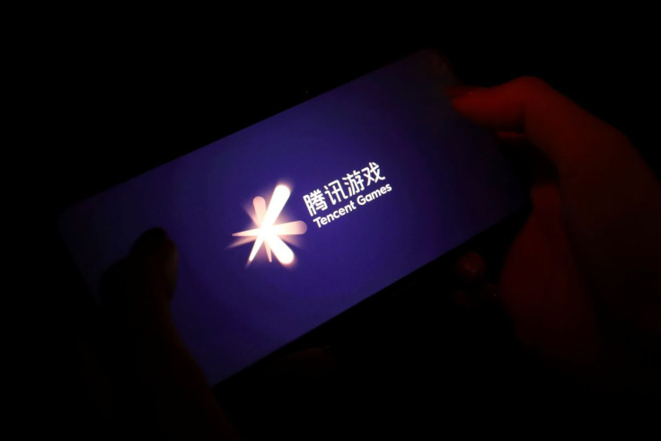 The Tencent Games logo is seen on its game on a mobile phone in this illustration picture taken August 3, 2021. 