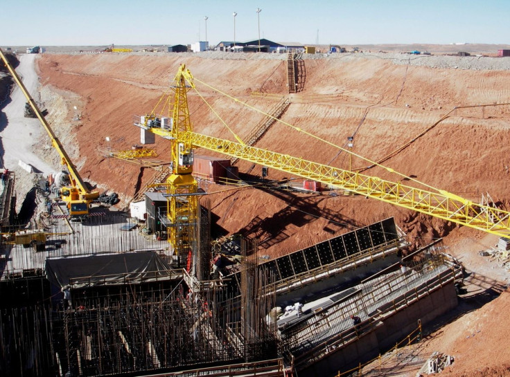 Workers prepare the site of the second mineshaft to be sunk at Oyu Tolgoi in the South Gobi desert in Mongolia November 10, 2007.