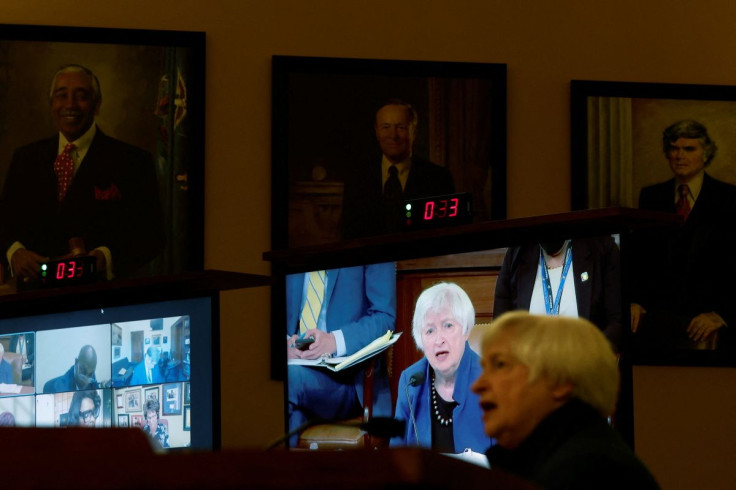 U.S. Treasury Secretary Janet Yellen testifies during a House Ways and Means Committee hearing on President Biden's proposed 2023 U.S. budget, on Capitol Hill in Washington, U.S., June 8, 2022. 