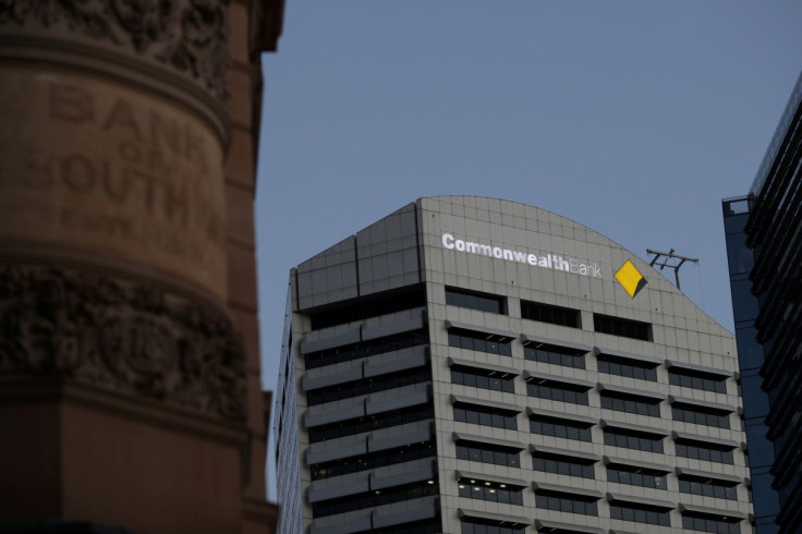An office building with Commonwealth Bank logo is seen in the Central Business District of Sydney, Australia, June 3, 2020.