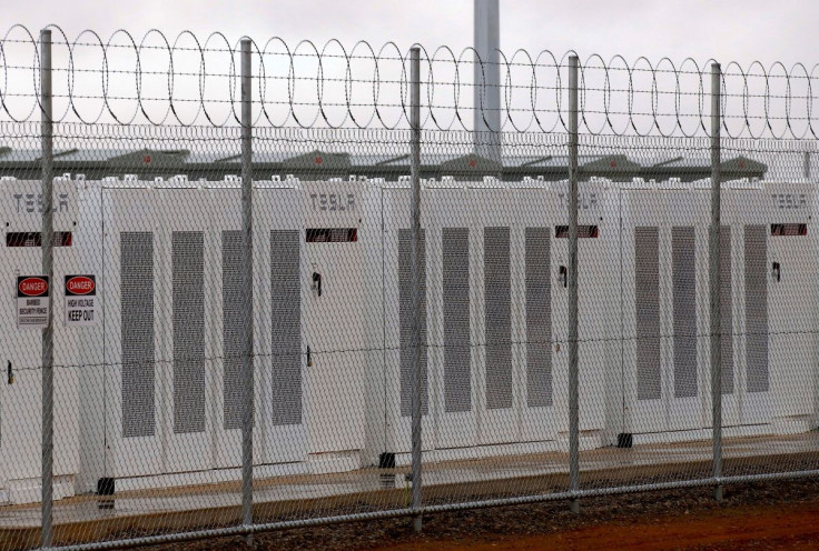 A fence surrounds the Hornsdale Power Reserve, featuring a lithium-ion battery made by Tesla, near the South Australian town of Jamestown, in Australia, December 1, 2017.