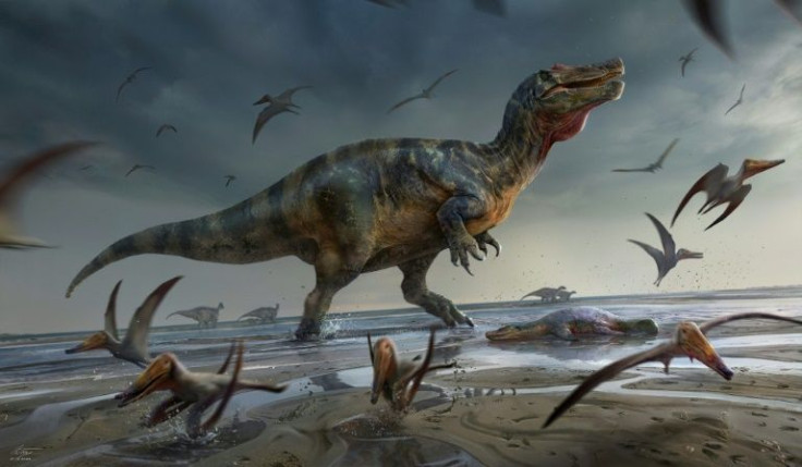 An artist's depiction of the massive White Rock spinosaurid, which was discovered on the UK's Isle of Wight