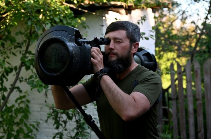 A Ukrainian soldier tests a new-generation anti-tank missile