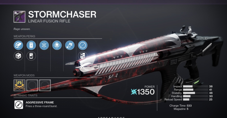 Stormchaser's static roll that players can pull from the Collections tab - Destiny 2