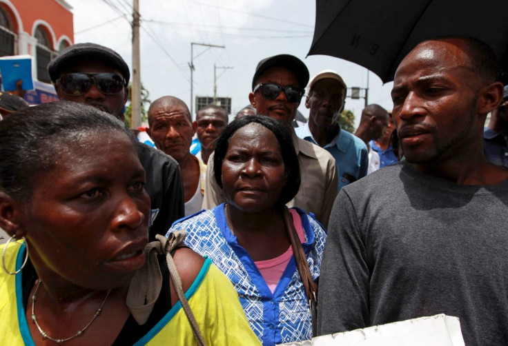 Hundreds of Haitians participate in a march organized by sugar cane workers in Santo Domingo, Dominican Republic, June 25, 2015. Hundreds of Haitian migrants and Dominicans of Haitian descent took to the streets to protest against the risk of deportation