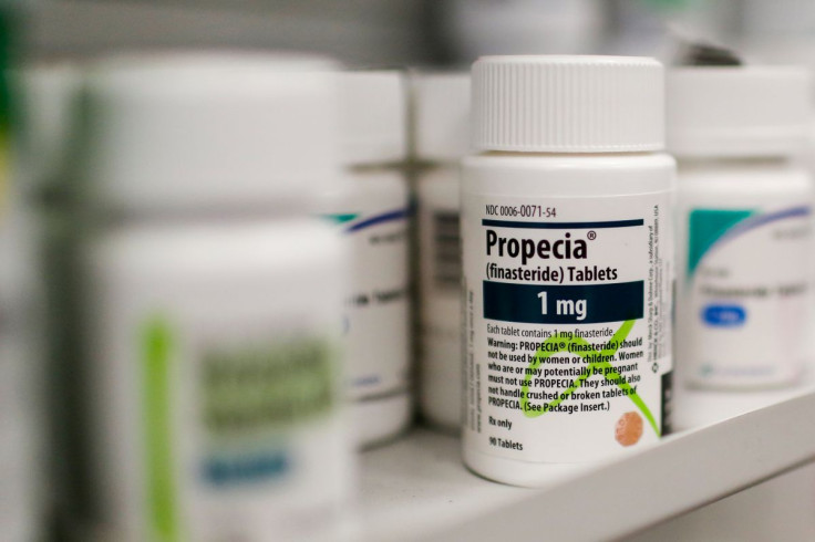 A bottle of Propecia is seen on a pharmacy shelf in New York City, U.S., August 8, 2019.