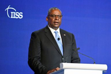 U.S. Defence Secretary Lloyd Austin speaks at the First Plenary Session of the 19th Shangri-La Dialogue in Singapore June 11, 2022. 