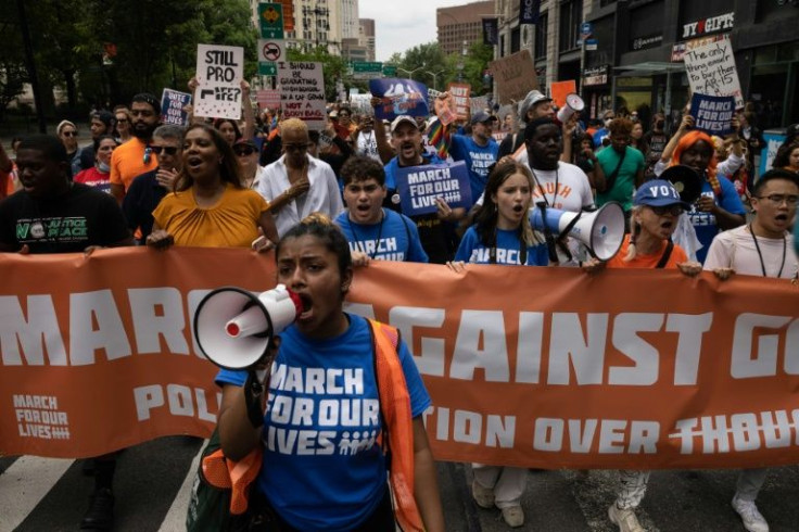 Thousands of people joined a March For Our Lives demonstration in New York City