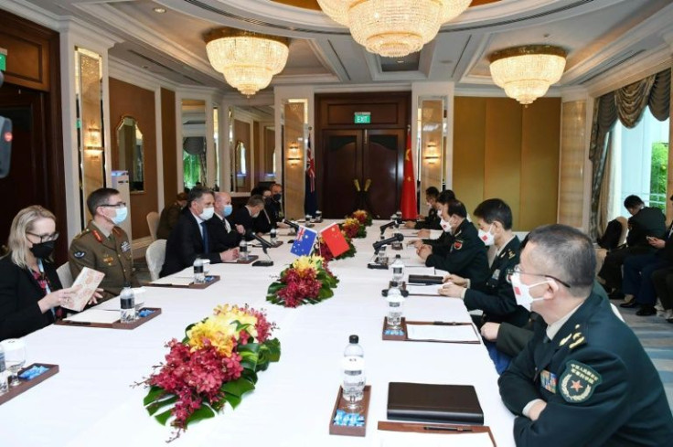 The talks covered a recent confrontation between Australian and Chinese aircraft and issues related to Pacific island states