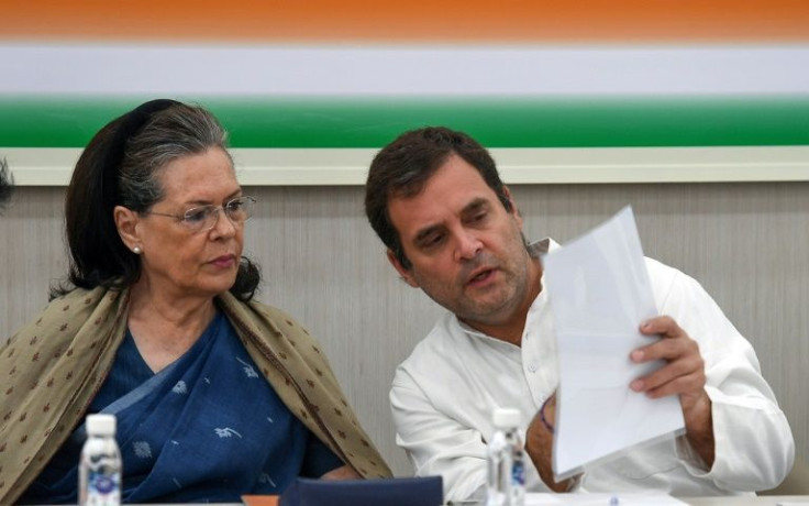 Italian-born Sonia Gandhi (pictured in 2019 with her son Rahul) is the widow of former prime minister Rajiv Gandhi who was assassinated in 1991