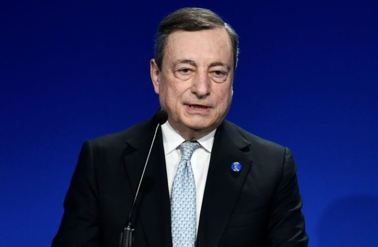 Italian Prime Minister Mario Draghi, during a ministerial meeting at the Organisation for Economic Co-operation and Development, in Paris on June 9, 2022