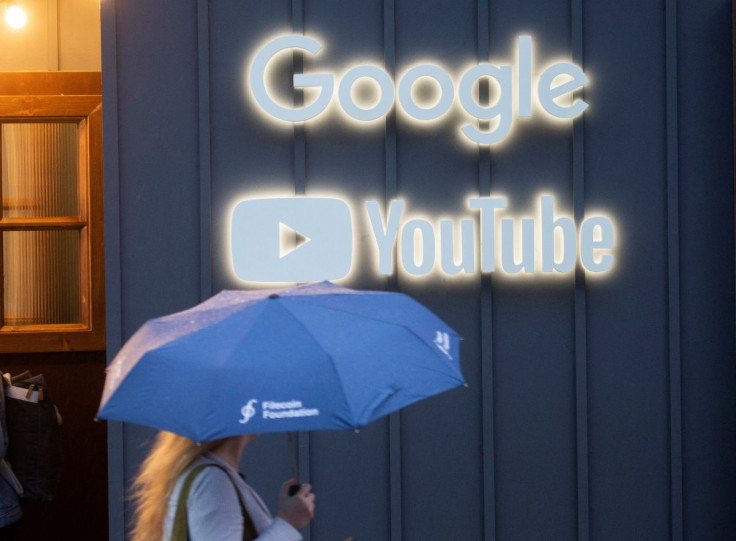 The logos of Google and YouTube are seen in Davos, Switzerland, May 22, 2022. Picture taken May 22, 2022.   