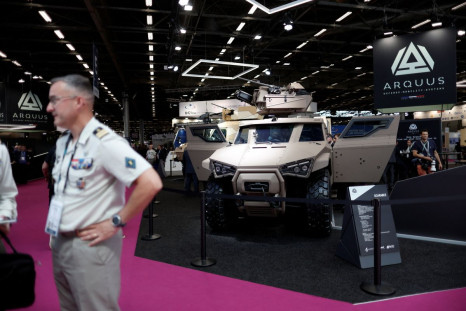 A Scarabee 4x4 light armoured vehicle developed by Arquus is displayed at the Eurosatory international defence and security exhibition in Villepinte, near Paris, France June 13, 2022. 