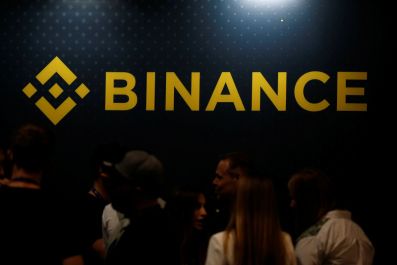 The logo of Binance is seen on their exhibition stand at the Delta Summit, Malta's official Blockchain and Digital Innovation event promoting cryptocurrency, in Ta' Qali, Malta October 3, 2019.   