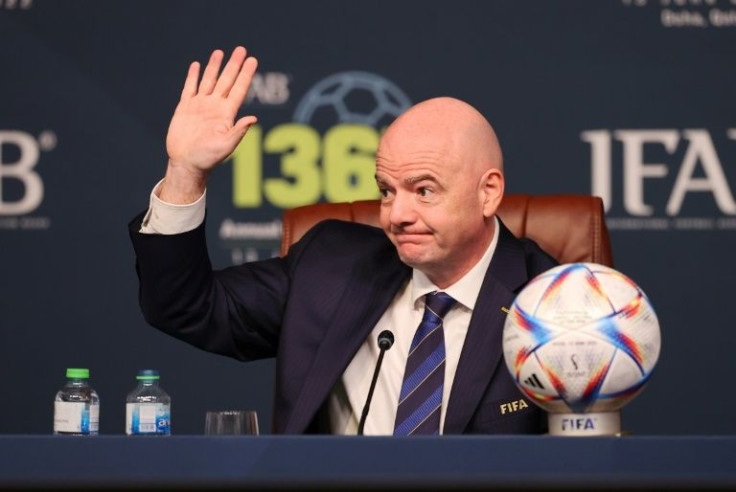 FIFA president Gianni Infantino says a move to five substitutes has 'strong support from the entire football community'