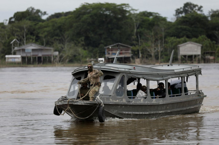 A Federal Police crew arrives to the port during the search operation for British journalist Dom Phillips and indigenous expert Bruno Pereira, who went missing while reporting in a remote and lawless part of the Amazon rainforest, near the border with Per