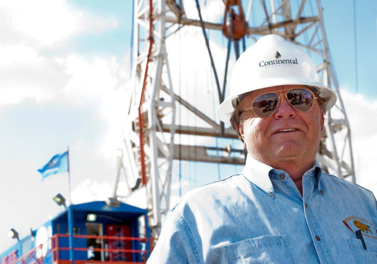 Harold Hamm of Continental Resources is pictured during a rig tour in the state of Oklahoma, U.S. October 12, 2010. Courtesy of Continental Resources/Handout via 