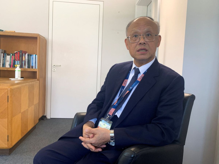 Taiwan's Chief trade negotiator John Deng speaks to Reuters in Geneva, Switzerland June 14, 2022. 