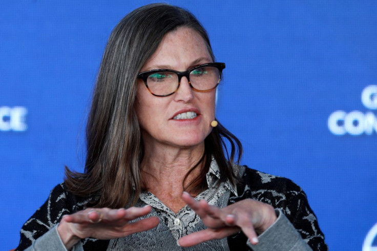 Cathie Wood, Founder, CEO,  and CIO of ARK Invest, speaks at the 2022 Milken Institute Global Conference in Beverly Hills, California, U.S., May 2, 2022.  