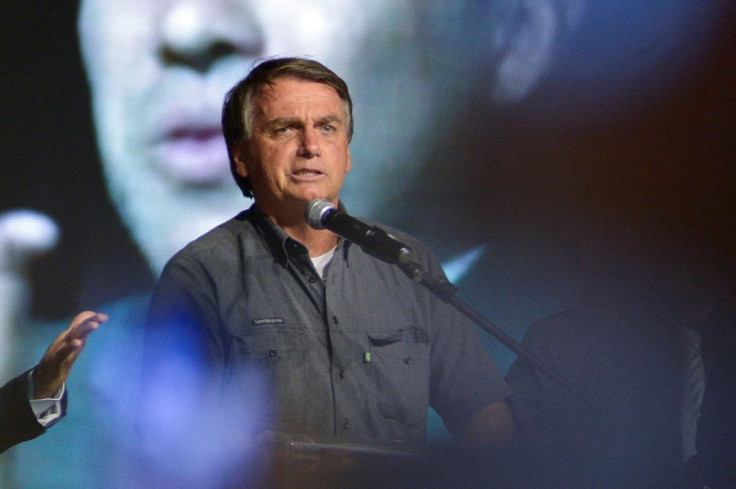 Brazil's President Jair Bolsonaro speaks during a ceremony in Brasilia, Brazil April 28, 2022.
