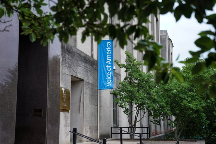 A view of the exterior of the U.S. Agency for Global Media building, where government funded media company Voice of America is based, in Washington, D.C., U.S., June 14, 2022.