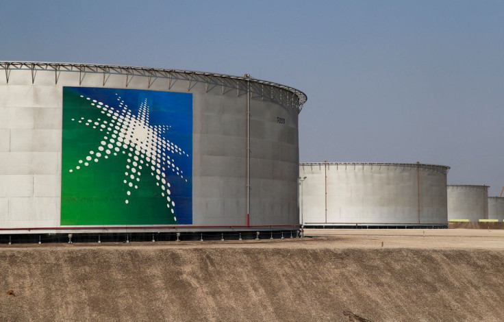 A view shows branded oil tanks at Saudi Aramco oil facility in Abqaiq, Saudi Arabia October 12, 2019. 