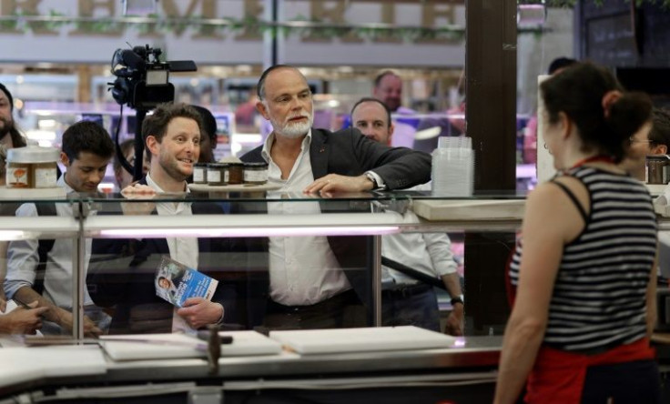 Clement Beaune (L) called in campaigning backup from heavyweight ex-prime minister Edouard Philippe