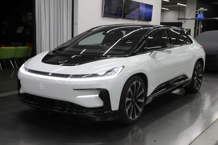 Faraday Future's luxury electric car FF91 is seen at the company's headquarters in Gardena, California, U.S. November 21, 2019. 
