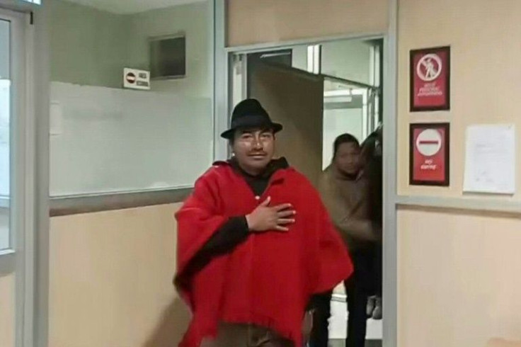 Indigenous leader Leonidas Iza was freed by a judge the day after his arrest on 'sabotage' charges