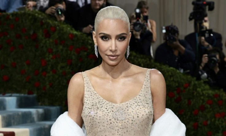 Kim Kardashian arrives at the Met Gala in New York wearing Marilyn Monroe's dress in May 2022