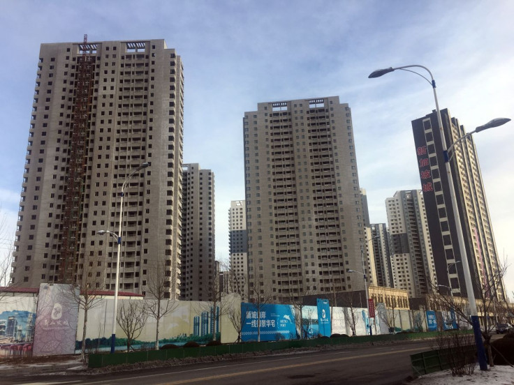 A half built apartment complex is seen in the New Area of Dandong, Liaoning province, China, February 21, 2017.