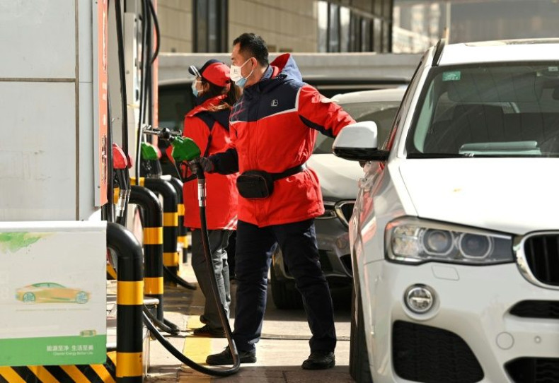 A gas station is seen in March 2022 in China, which has remained the key buyer of Iranian oil despite US sanctions