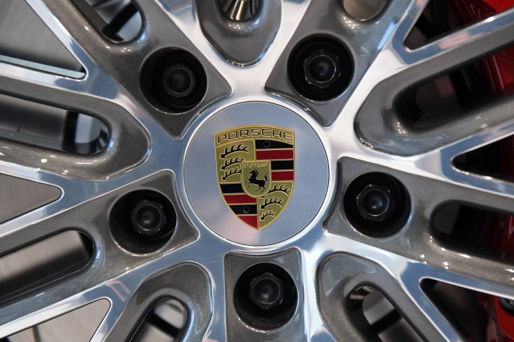 The logo of German carmaker Porsche AG is seen before the company's annual news conference in Stuttgart, Germany, March 17, 2017.   