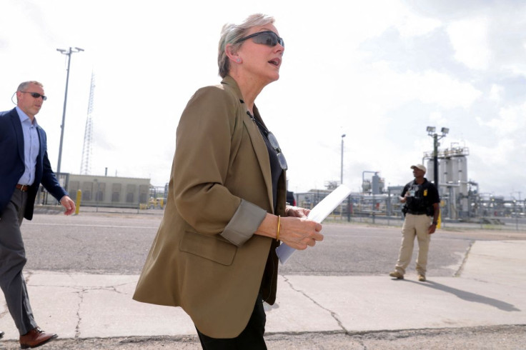 U.S. Secretary of Energy Jennifer Granholm tours the Strategic Petroleum Reserve site at Bayou Choctaw, Louisiana, U.S. May 24, 2022. 