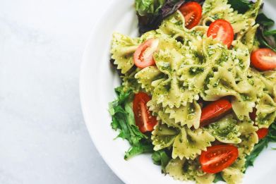 Pasta/Vegetables/Pesto/Food