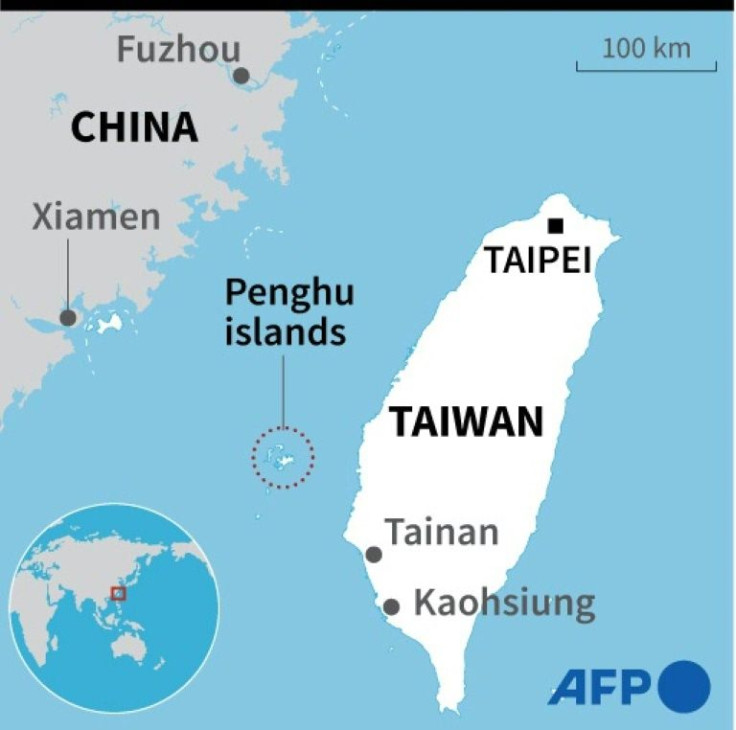 Map locating Taiwan's Penghu islands