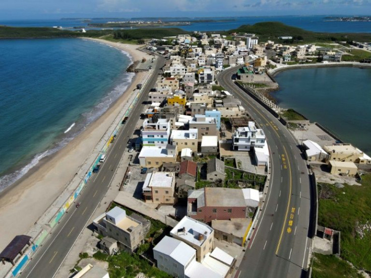 This aerial photo taken on May 31, 2022 shows a local area in the town of Magong on the Penghu islands