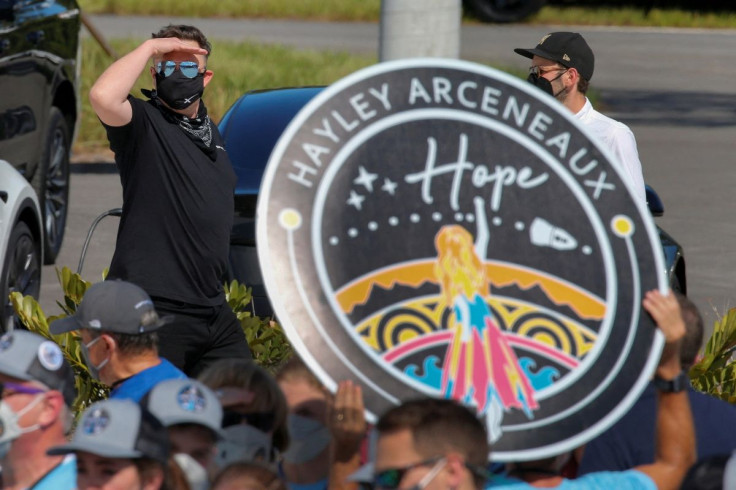 SpaceX founder and CEOÂ Elon Musk arrives to see off the Inspiration 4 crew, the first all-civilian crew to be sent into orbit, before they head to the SpaceX Falcon 9 rocket on Pad 39A at the Kennedy Space Center in Cape Canaveral, U.S., September 15, 20