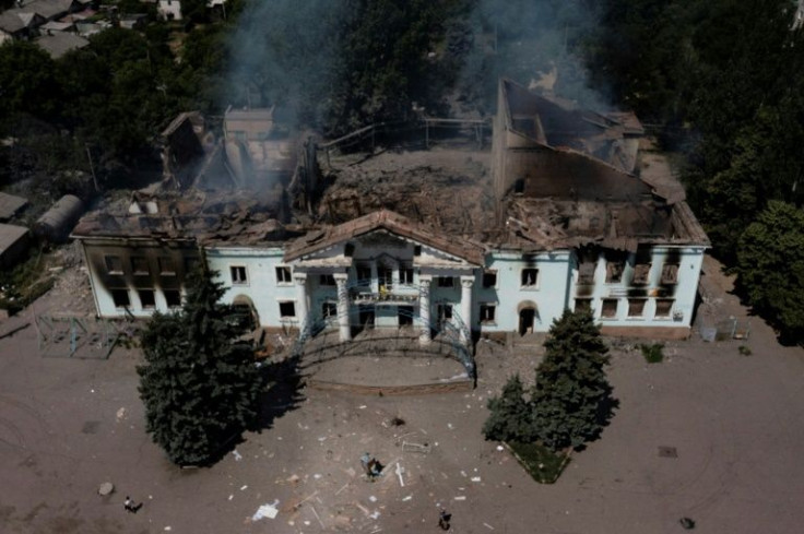 A community art centre in the eastern city of Lysychansk was destroyed by a strike