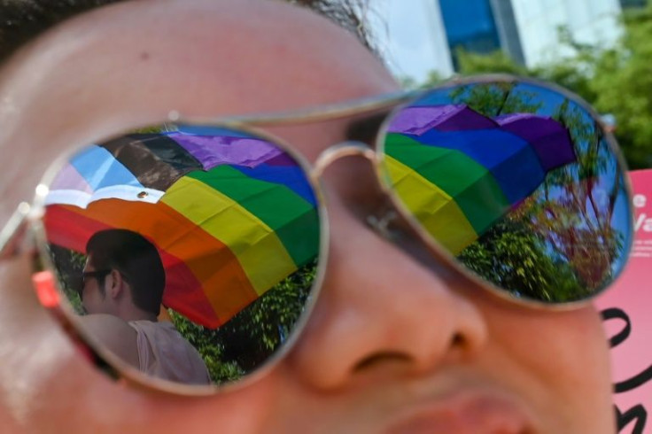 Supporters of LGBTQ rights attend the annual "Pink Dot" event at Hong Lim Park in Singapore