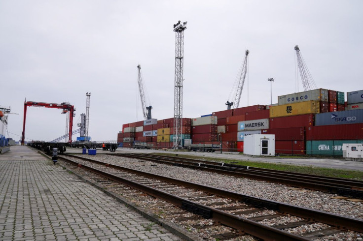 A view shows railway tracks at a commercial port in the Baltic Sea town of Baltiysk in the Kaliningrad region, Russia October 28, 2021.