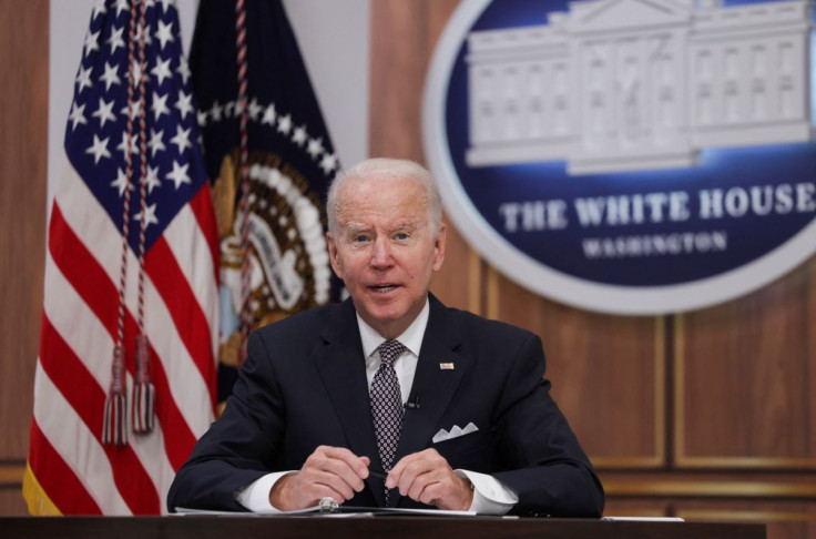 U.S. President Joe Biden speaks as he hosts the Major Economies Forum on Energy and Climate Change (MEF) in the South Court Auditorium at the White House Complex in Washington, U.S., June 17, 2022.
