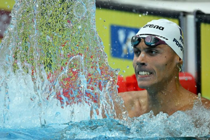 David Popovici reacts to his gold