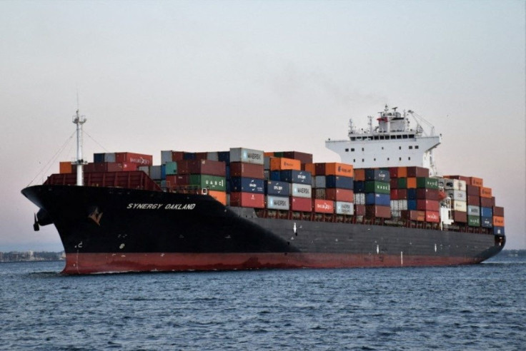 A view of the container ship Synergy Oakland, in this undated handout image provided to Reuters June 16, 2022. Euroseas/Handout via REUTERS