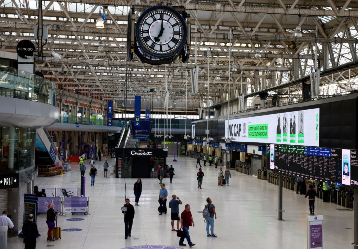 A general view of Waterloo Station, on the first day of national rail strike in London, Britain, June 21, 2022. 