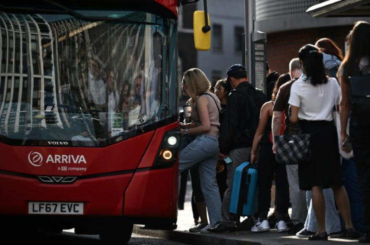Rush hour commuters packed onto buses, walked, cycled or just stayed at home to try to avoid the delays
